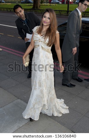 Tasmin Lucia-Khan arriving for the Asian Awards 2013, Grosvenor House Hotel, Park Lane, London. 16/04/2013 Picture by: Simon Burchell