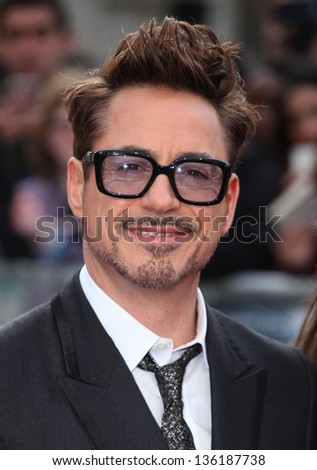 Robert Downey Jr arriving for the Iron Man 3 Premiere, Odeon Leicester Square, London. 18/04/2013 Picture by: Alexandra Glen
