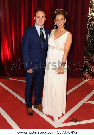 Alan Hansall and Lucy Jo Hudson arriving for the British Soap Awards 2013, at Media City, Manchester. 18/05/2013