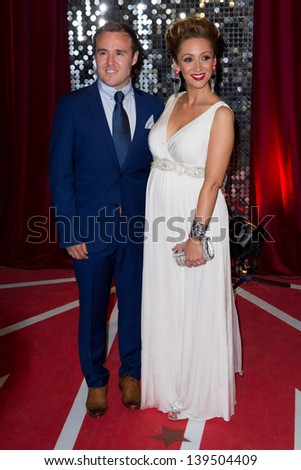 Alan Halsall and Lucy Jo Hudson arriving for the 2013 British Soap Awards, Media City, Manchester. 18/05/2013