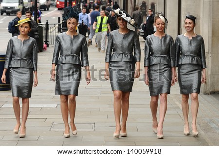 Amber Le Bon and models launch the outfits Ascot\'s Dress Code Assistants, London.  22/05/2013