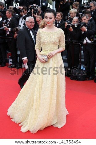 Fan Bingbing at the 66th Cannes Film Festival - The Bling Ring premiere Cannes, France. 16/05/2013