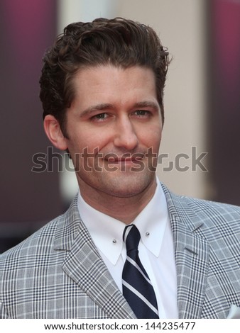 Matthew Morrison arriving for the Charlie And The Chocolate Factory Press Night, at Theatre Royal, London. 25/06/2013