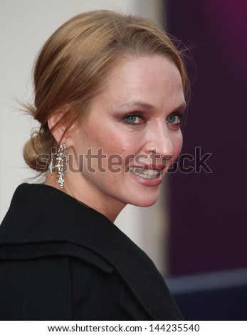 Uma Thurman arriving for the Charlie And The Chocolate Factory Press Night, at Theatre Royal, London. 25/06/2013