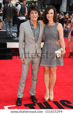 Ronnie Wood and Sally Humphries arriving for the \