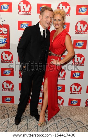 Jeremy Kyle and wife arriving at The TV Choice Awards 2013 held at the Dorchester, London. 09/09/2013
