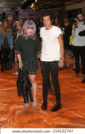 Kelly Osbourne and Harry Styles at London Fashion Week SS14  - House of Holland - Front Row London. 14/09/2013