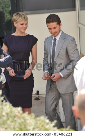 Carey Mulligan & Shia LeBeouf at the photocall for their new movie \