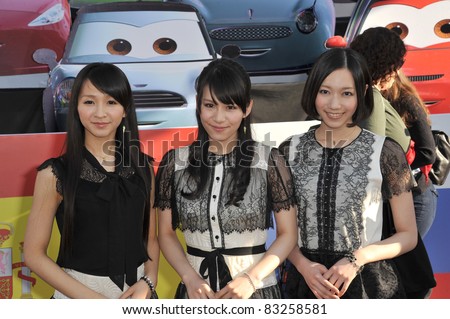 Japanese pop group Perfume at the premiere of \