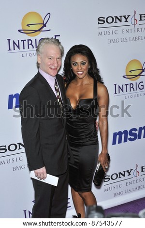 Bill Maher & date at music mogul Clive Davis\' annual pre-Grammy party at the Beverly Hilton Hotel. February 9, 2008  Los Angeles, CA Picture: Paul Smith / Featureflash