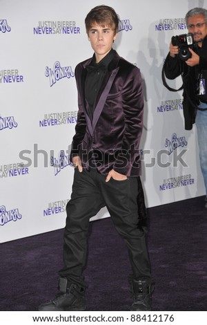 Justin Bieber at the Los Angeles premiere of his new movie \