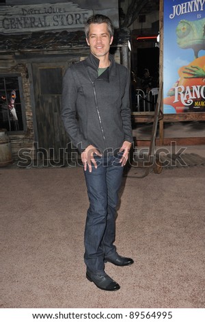 Timothy Olyphant at the Los Angeles premiere of his new animated movie \