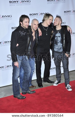 Rock band Daughtry at the Sony BMG Music Entertainment party at the Beverly Hills Hotel following the 2008 Grammy Awards. February 10, 2008  Los Angeles, CA Picture: Paul Smith / Featureflash