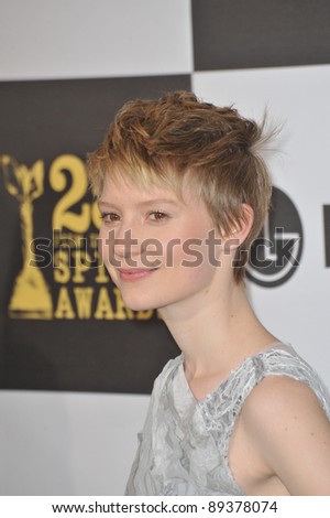 Mia Wasikowska at the 25th Anniversary Film Independent Spirit Awards at the L.A. Live Event Deck in downtown Los Angeles. March 5, 2010  Los Angeles, CA Picture: Paul Smith / Featureflash