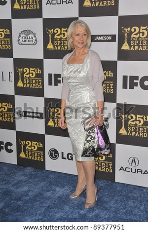 Helen Mirren at the 25th Anniversary Film Independent Spirit Awards at the L.A. Live Event Deck in downtown Los Angeles. March 5, 2010  Los Angeles, CA Picture: Paul Smith / Featureflash