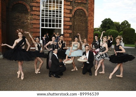 dancers from the English National Ballet arriving for the English National Ballet Summer Party 2011, The Orangery, Kensington Gardens, London. 29/06/2011  Picture by: Steve Vas / Featureflash