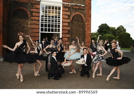 dancers from the English National Ballet arriving for the English National Ballet Summer Party 2011, The Orangery, Kensington Gardens, London. 29/06/2011  Picture by: Steve Vas / Featureflash