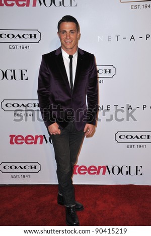 Colton Haynes at the 9th Annual Teen Vogue Young Hollywood Party at Paramount Studios, Hollywood. September 23, 2011  Los Angeles, CA Picture: Paul Smith / Featureflash