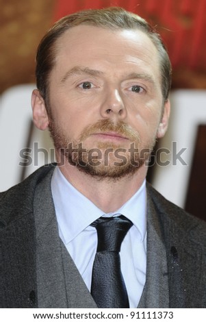 Simon Pegg arriving for the premiere of \