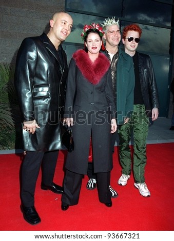 08DEC97:  Pop group AQUA with lead singer LENA GROWFORD at the Billboard Music Awards at the MGM Grand in Las Vegas.