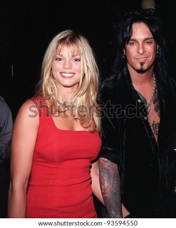 20jan98: Baywatch Star Donna D'Errico & Husband Nicky Sixx At The World ...