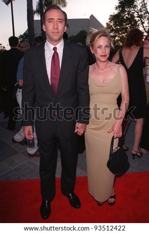 30JUL98:  Actor NICOLAS CAGE & actress wife PATRICIA ARQUETTE at the Hollywood premiere of his new movie, \
