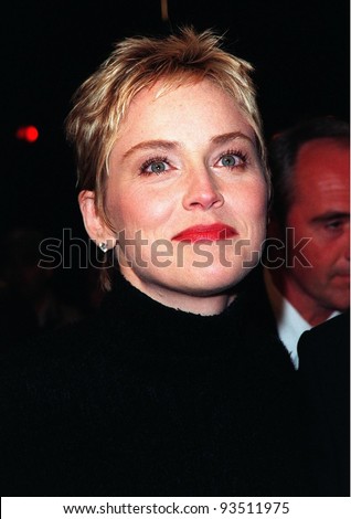 11FEB98:  Actress SHARON STONE at premiere of her new movie, \