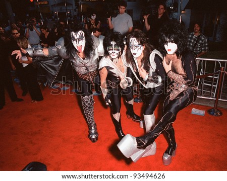 09AUG99:  Rock group KISS at the world premiere of their new movie \