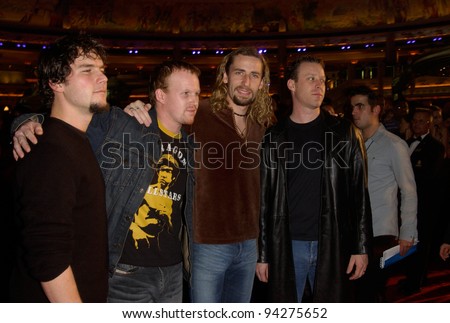 NICKELBACK at the 2002 Fox Billboard Bash in Las Vegas. The party is the pre-event for the Billboard Music Awards. 08DEC2002.   Paul Smith / Featureflash