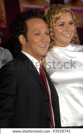 Actor ROB SCHNEIDER & date at the Los Angeles premiere of his new movie The Hot Chick. 02DEC2002.   Paul Smith / Featureflash