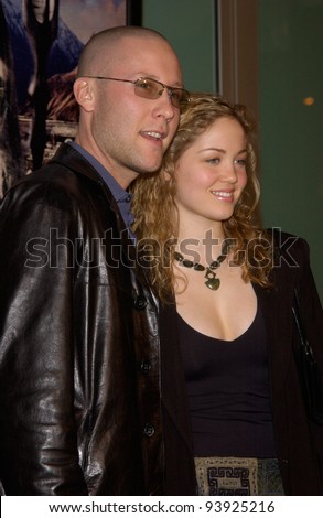 Actress ERIKA CHRISTENSEN & actor MICHAEL ROSENBAUM at the Los Angeles premiere of The Lord of the Rings: The Two Towers. 15DEC2002.    Paul Smith/Featureflash
