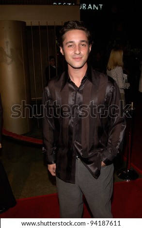 Actor THOMAS IAN NICHOLAS at the Los Angeles premiere of his new movie The Rules of Attraction. 03OCT2002.   Paul Smith / Featureflash