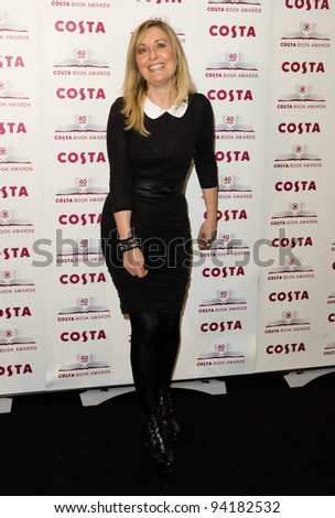 Fiona Phillips arriving for The 2012 Costa Book Awards at Quagliano\'s Restaurant in London on 24th Jan 2012 Pics by Simon Burchell / Featureflash