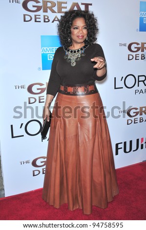 Oprah Winfrey at the Los Angeles premiere of her new movie \