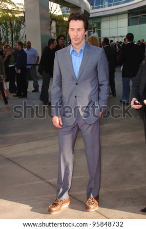 Actor KEANU REEVES at the world premiere, in Hollywood, of his new movie \