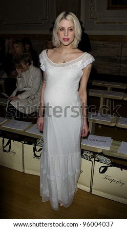Peaches Geldof at Temperley, on day two of London Fashion Week, 18/02/2012 Picture by: Simon Burchell / Featureflash