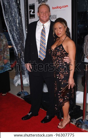 BRANDON LANG & wife at the world premiere, in Beverly Hills, of Two For The Money which is based on his life story. September 26, 2005  Beverly Hills, CA.  2005 Paul Smith / Featureflash