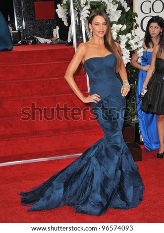 Sofia Vergara at the 69th Golden Globe Awards at the Beverly Hilton Hotel. January 15, 2012 Beverly Hills, CA Picture: Paul Smith / Featureflash