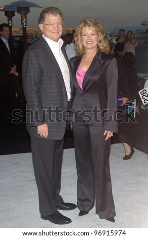 TV presenter MARY HART & husband at charity event at Santa Monica Airport for The Robb Report\'s Best of the Best: Los Angeles. August 28, 2004