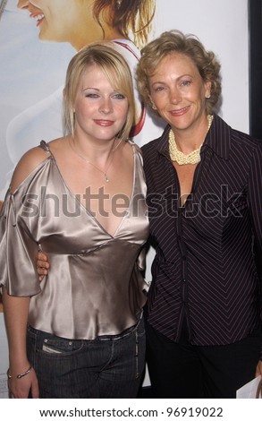 Actress MELISSA JOAN HART & mother at the world premiere, in Beverly Hills, of the new tennis romantic comedy Wimbledon. September 13, 2004