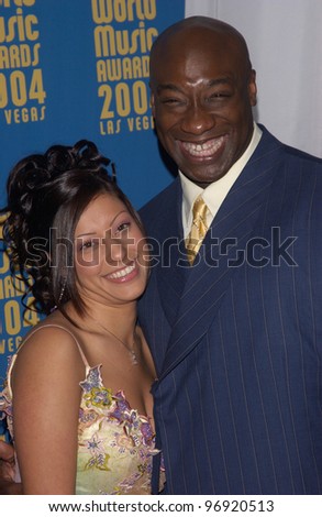 Actor MICHAEL CLARKE DUNCAN & date IRENE MARQUEZ at the 16th Annual World Music Awards at the Thomas and Mack Centre, Las Vegas. September15, 2004