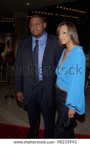 Actor FOREST WHITAKER & wife at the Los Angeles premiere of his new movie Panic Room. 18MAR2002.   Paul Smith / Featureflash