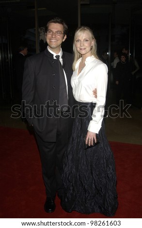 Actress LAURA HARRIS & writer PETER HUYCK at the 55th Annual WRITERS GUILD AWARDS at the Beverly Hills Hilton. March 8, 2003   Paul Smith / Featureflash