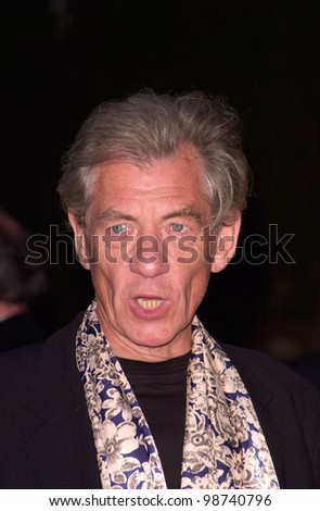 Actor IAN McKELLEN at party in Cannes to promote his new movie The Lord of the Rings. The party was held in the medieval Chateau de Castellaras in Mougins. 13MAY2001.   Paul Smith/Featureflash