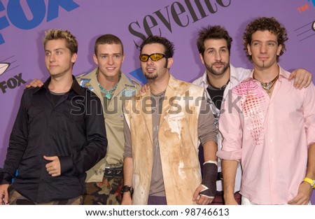 Pop Group Nsync At The 2001 Teen Choice Awards At The Universal ...