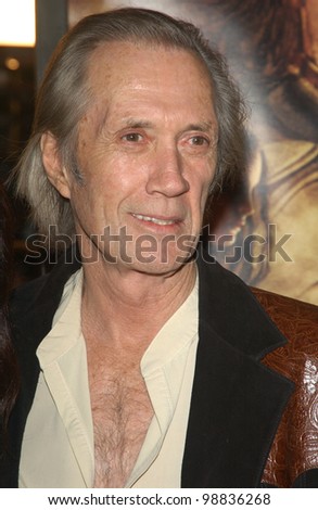 DAVID CARRADINE at the USA premiere of The Lord of the Rings: The Return of the King, in Los Angeles. December 3, 2003  Paul Smith / Featureflash