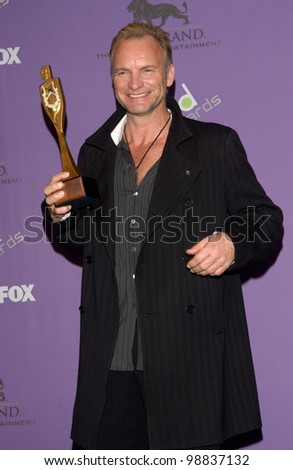 STING at the 2003 Billboard Music Awards at the MGM Grand, Las Vegas. He was presented with the Century Award for Lifetime Achievement. December 10, 2003  Paul Smith / Featureflash