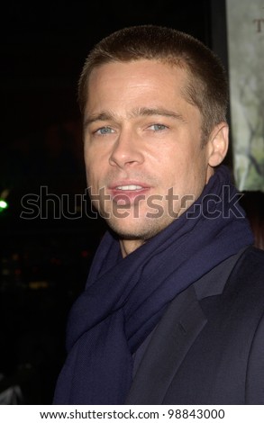 Actor BRAD PITT at the world premiere, in Hollywood, of Along Came Polly. January 12, 2004
