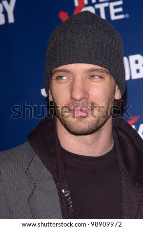 Pop star J.C. CHASEZ at party at Warner Bros Studios, Hollywood, for Rock the Vote. September 29, 2004