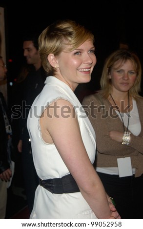 Actress KIRSTEN DUNST at the world premiere of her new movie Eternal Sunshine of the Spotless Mind, in Beverly Hills, CA. March 9, 2004